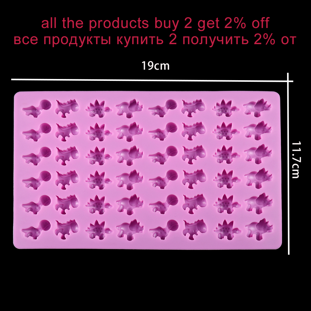 48 Cavity Dinosaur Silicone Mold Chocolate Cake Candy Ice Cube Tray Mold Epoxy Resin Molds Tools For DIY Jewelry Making Supplies