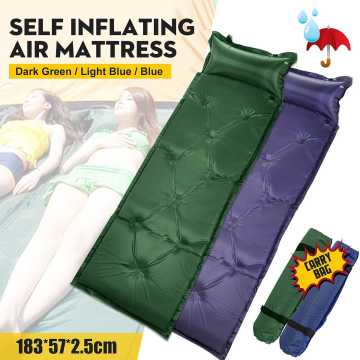 Camping Sleeping Pad Self Inflatable Air Mattresses Outdoor Mat Furniture Bed Ultralight Cushion Pillow Hiking Trekking Mat