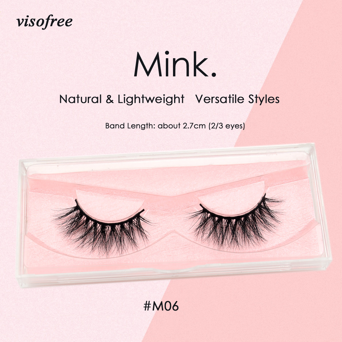 Visofree Lashes 3D Mink Lashes Cruelty free Mink False Eyelashes Crisscross Long Handmade Mink Eyelash For Makeup faux cils M06