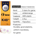 KOKUTAKU 10pcs/box ABS Plastic Material Table Tennis Balls 3 Star 40+mm 2.8g Ping Pong Balls for Game Tenis PingPong Ball