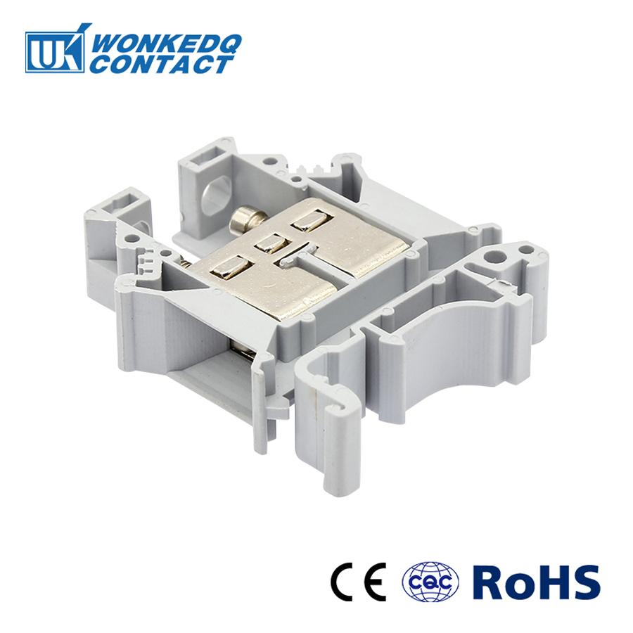 Din Rail Terminal Blocks 10Pcs UK-16 Universal Class Connector Screw Terminal UK16