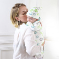 2 Pieces Set Newborn Swaddle Wrap +Hat Cotton Baby Receiving Blanket Bedding Cartoon Cute Infant Sleeping Bag For 0-6 Months