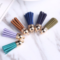 10pcs 38mm Vintage Leather Tassel For Keychain Cellphone Straps Jewelry Fiber Fringe Suede Tassel DIY Pendant Charms Findings