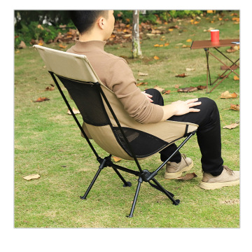 Camping Chair High Back Folding Camp Chair for Fishing, Garden Backpacking Outdoor Camping Chair for Beach Travel Recliner