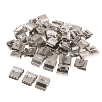 50 PCS/SET REAL Classic PV High Quality Stainless Steel Wire Solar Cable Fastener Clips Management