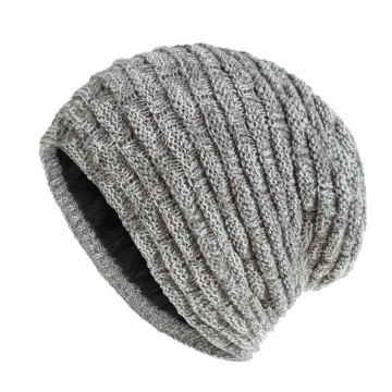 New Winter Hat Men Solid Color Knitting Beanies Hat Autumn Winter Warm Comfortable Hat Outdoor Accessories Thick Cotton Hats