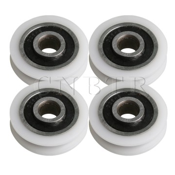 4x CNBTR 21x5x6mm U-type Groove Ball Bearing Guide Pulley Wheels Roller Load-bearing 35KG for Door Window Cabinet Printer