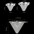Stainless Steel Pour Over Coffee Filter Paperless Cone Dripper For Coffe Maker