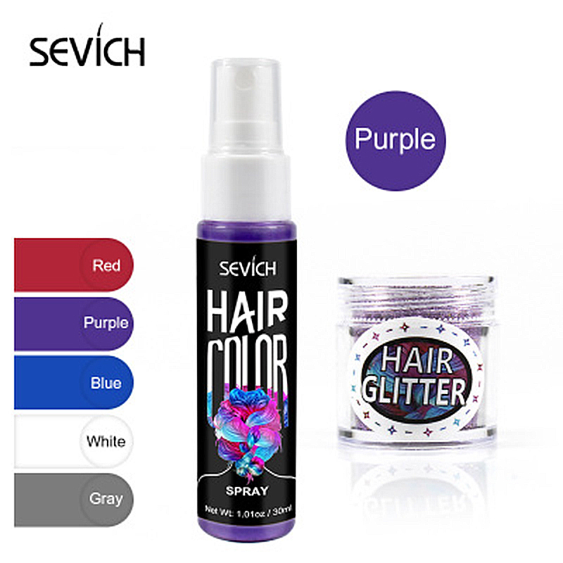 5 Color Hair Spray Party Instant Hair Color Disposable Quick Color Dye Easy Hair Styling Spray Hair Style Instant Hair Styling