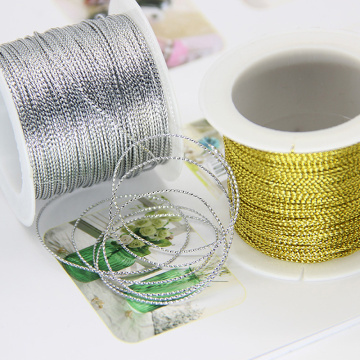 20m Glitter Tag Cords Gift Box Packaging Rope Polyester Fiber Wrapping Thread Present Decoration Strong Threads Sewing Supplies