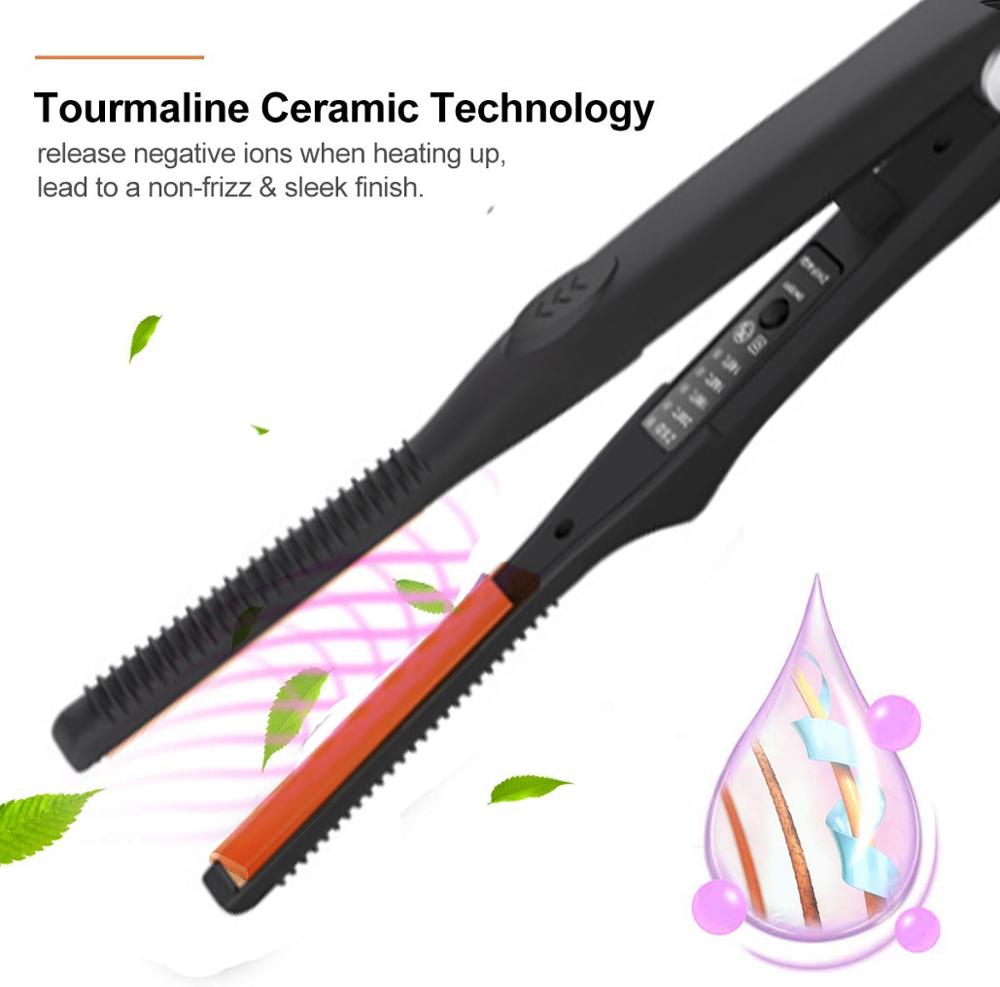 Ultra-Thin 10mm Hair Curler Professional Curling Irons Ceramic Hair Straightening Flat Iron Fast For Men Short Hair Styler Tools