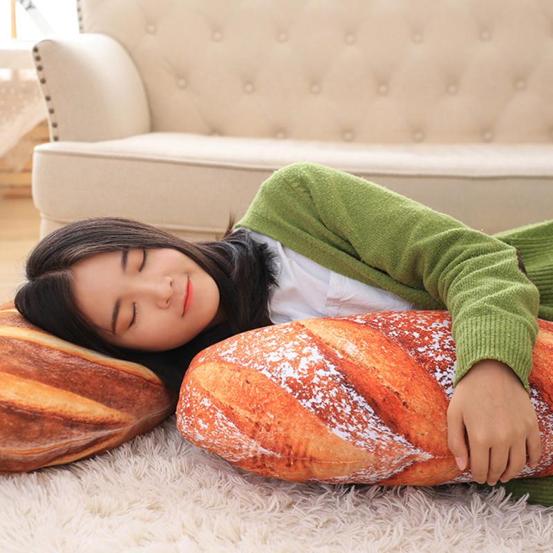 Simulation 3D Bread Pillow Sofa Pillows Plush Dool Toy For Kids Room Gift Decoatives Stuffed Backrest Toys Birthday Gift