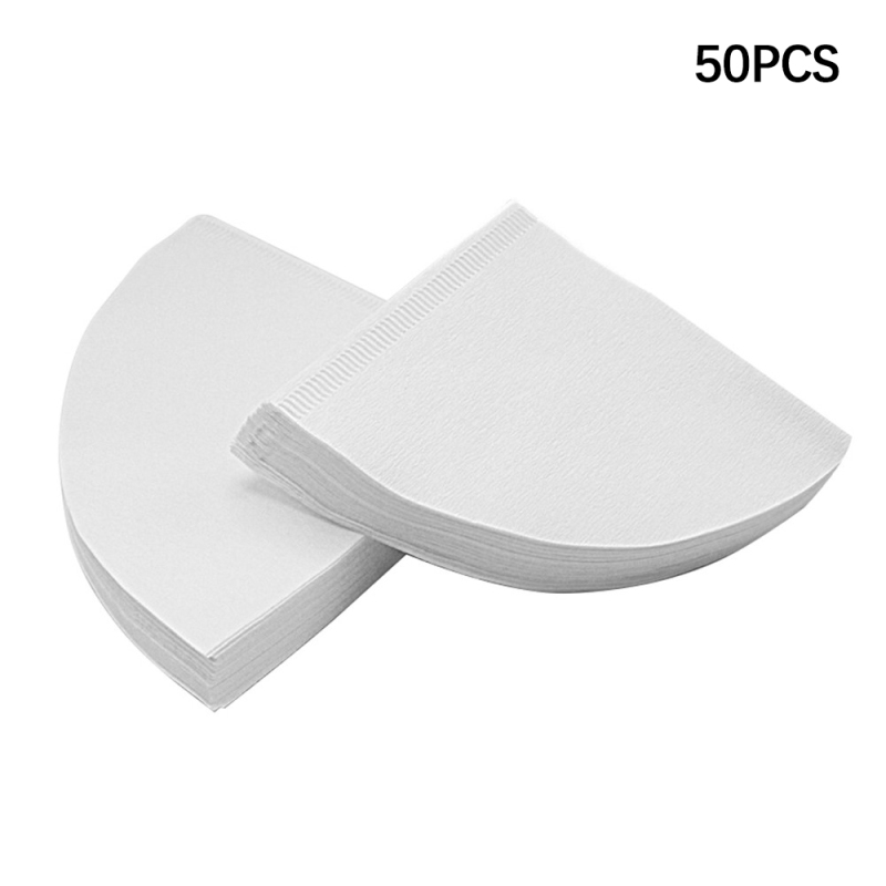 50PCS Cone-Shape Drip Coffee Powder Filter Papers Coffee Cup Strainers Replacement Filters Tea& Coffee Tools Kitchen Accessories