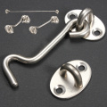 1pc Wind Brace Cabin Hook Window Hook Stainless Steel Cabin Hook For Window Cabinet Door Window Stay Catch Eye Bolt Hasp