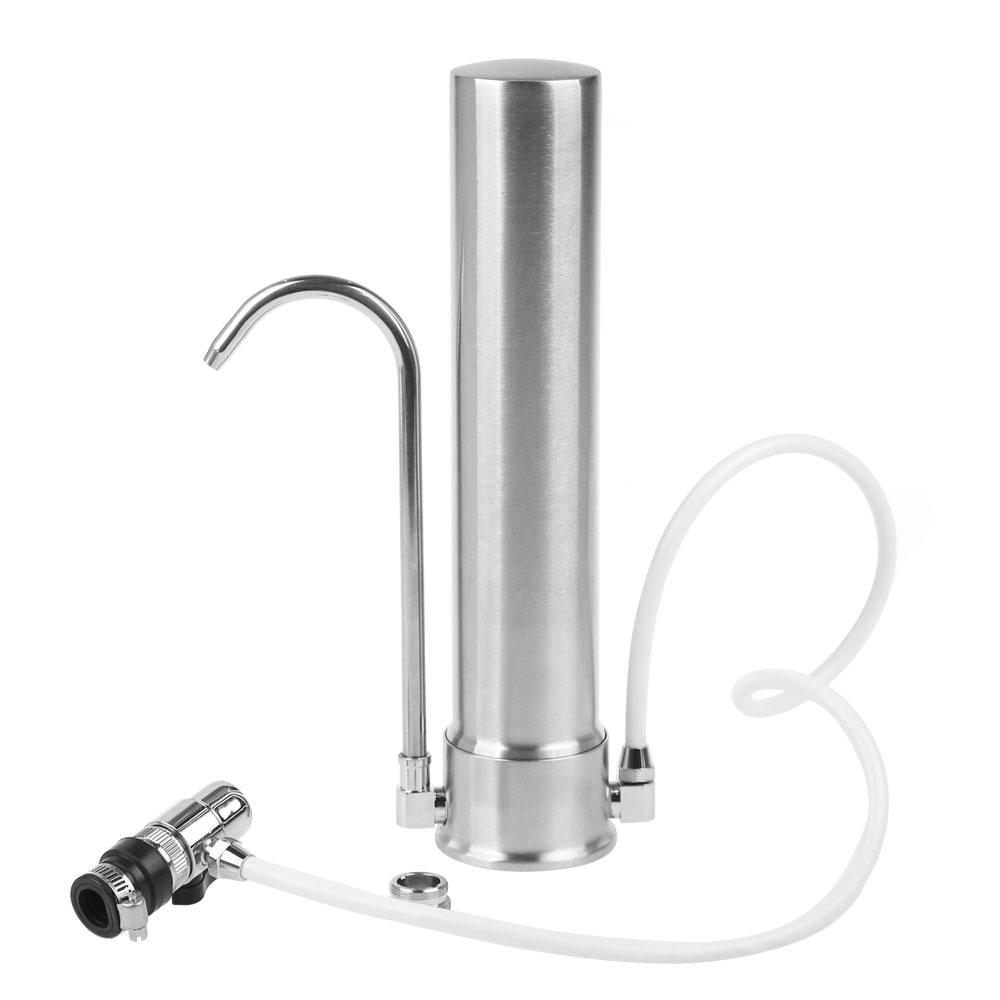 Water filter Desktop Stainless Steel Water Purifier Faucet Healthy Ceramic Cartridge Kitchen Water Tap Filter