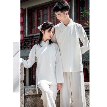 Couples Matching Hanfu Sleepwear Chinese Men Women Pyjama Set Tops And Pants Womans Two Piece Suits Unisex Clothing For Adult