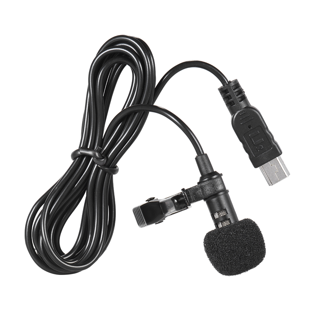 150cm Professional Mini USB Omni-Directional Stereo Mic Microphone with Collar Clip for Gopro Hero 3 3+ 4