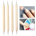 1pcs Dual Heads Wooden Dotting Pen Pro Rhinestones Gems Picker Pencil Nail Art Dotting Tools Manicure Nail Accessories SANAO10