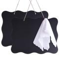 Creative Wooden Blackboard Pendant Ornament DIY Crafts Hanging Tags Pendant Adornment for Xmas Wedding Party (25x20cm)