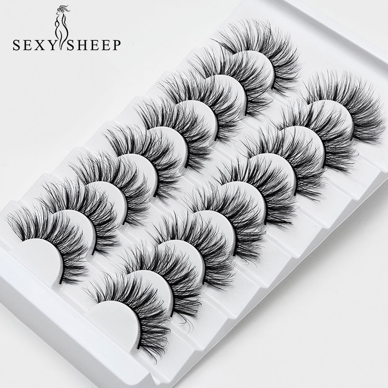 New 5/8/10 pairs natural false eyelashes fake lashes long makeup 3d mink lashes eyelash extension faux mink eyelashes for beauty