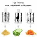 Vegetable Cutter Round Slicer Potato Carrot Onion Grater Slicer with 3 Stainless Steel Chopper Blades Kitchen Accessories