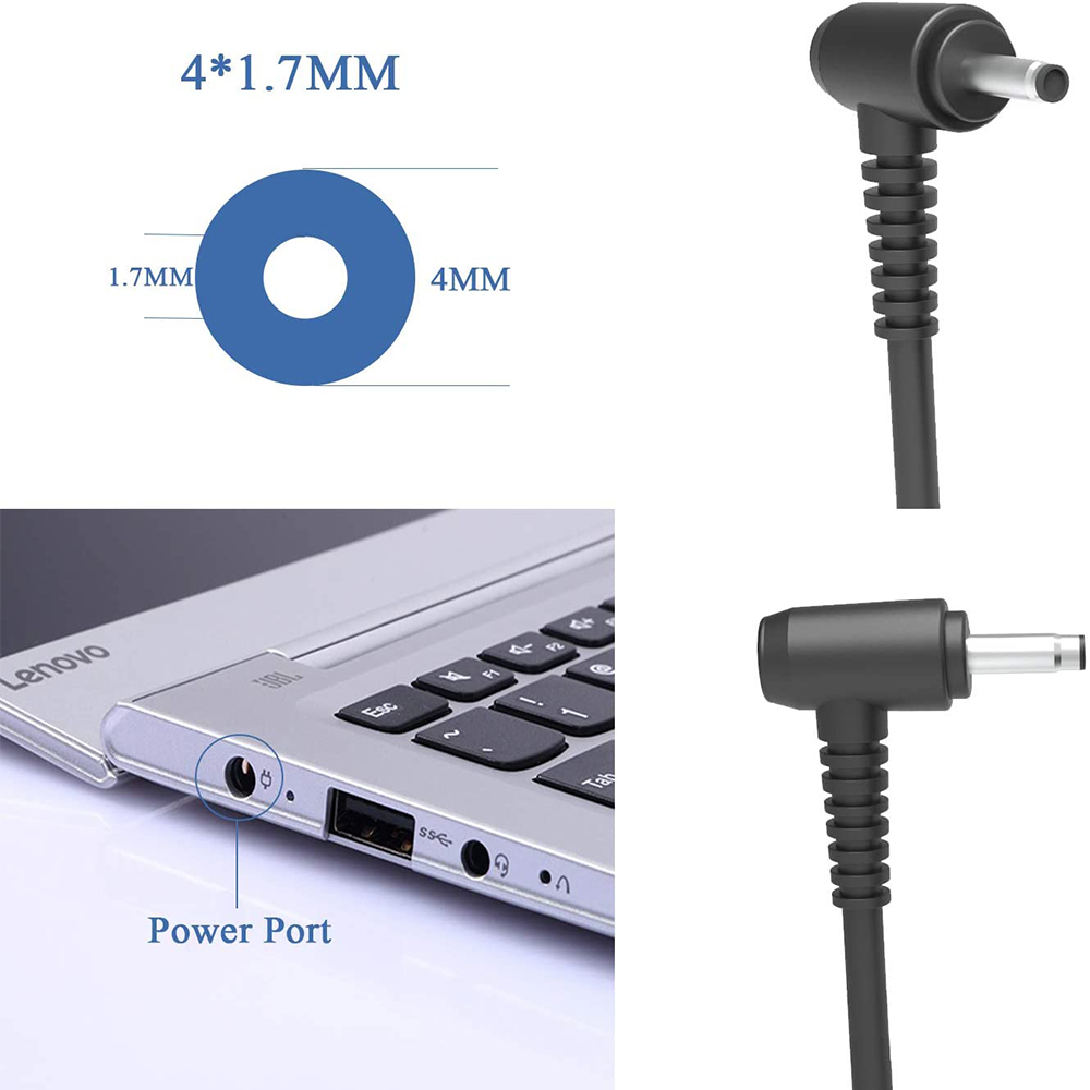 65W 45W AC Charger Fit for Lenovo IdeaPad 310 320 330 330s 510 520 530s 710s ADL45WCC 320-15ABR Laptop Power Supply Adapter Cord