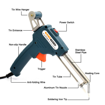 110V/220V US/EU Hand-held Internal Heating Soldering Iron Automatically Send Tin Gun Soldering Station Wire Welding Repair Tool