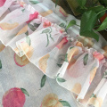Korean Pink Fresh Peach Printing Short Curtains Kitchen Bay Window Tulle Curtains Bedroom Decoration Short Curtains WP451-3