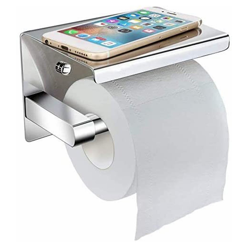 Multifunctional Toilet Punch-free Creative Mobile Phone Holder Tissue Box Roll Paper Storage Tissue Holder Roll Paper Rack