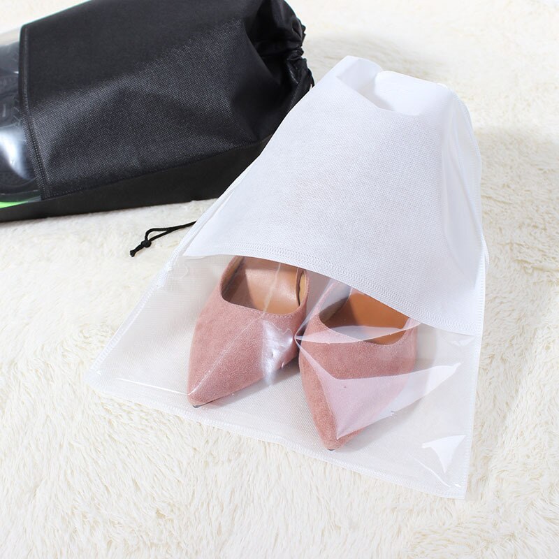 32x44CM Waterproof Shoes Bag Pouch Travel Storage Bags Portable Tote Drawstring Bag Cover Non-Woven Laundry Organizer Fabric New