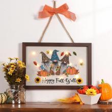 Fall Wall Decor with Light