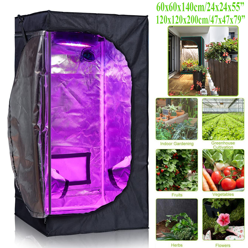 140cm/200cm Indoor Hydroponics Grow Tent Growing Plants Room Box Led Grow Plant Light Reflective Mylar Garden Greenhouses D30