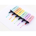 6 Pcs Macaroon Color Candy Color Highlighters Promotional Art Markers Fluorescent Copic Pen Stationery School Supplies Stabilo