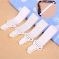 4Pcs/Set White Bed Sheet Mattress Cover Blankets Home Elastic Grippers Fasteners Clip Holder Slip-Resistant Belt Fixing Straps