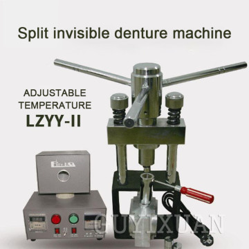 Invisible denture device, resistance forming invisible laminating machine, split denture injection molding laboratory equipment