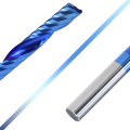 XCAN 1pc 4/6mm Shank 1 Flute End Mill Carbide End Mill Blue Coating CNC Router Bit Single Flute End Mill Milling Cutter