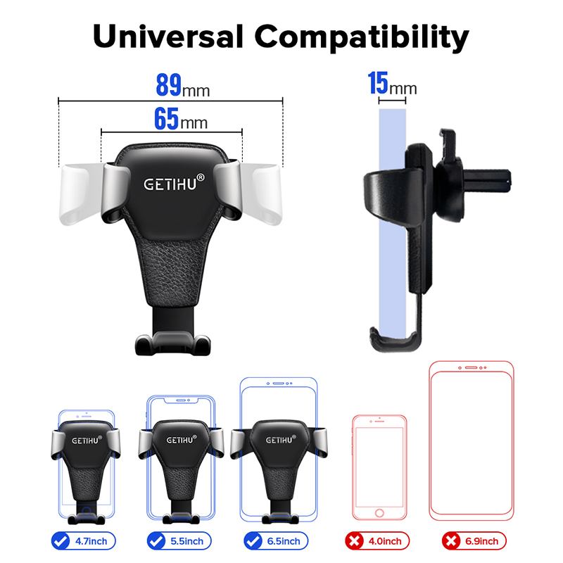 GETIHU Gravity Car Holder For Phone Air Vent Clip Mount Mobile Cell Stand Smartphone GPS Support For iPhone 12 11 XS X XR Xiaomi