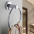 Round Towel Ring Wall-Mounted Towel Ring Convenient Clothes Holder Hanger Hanging Bathroom Storage Holder Hardware Accessories