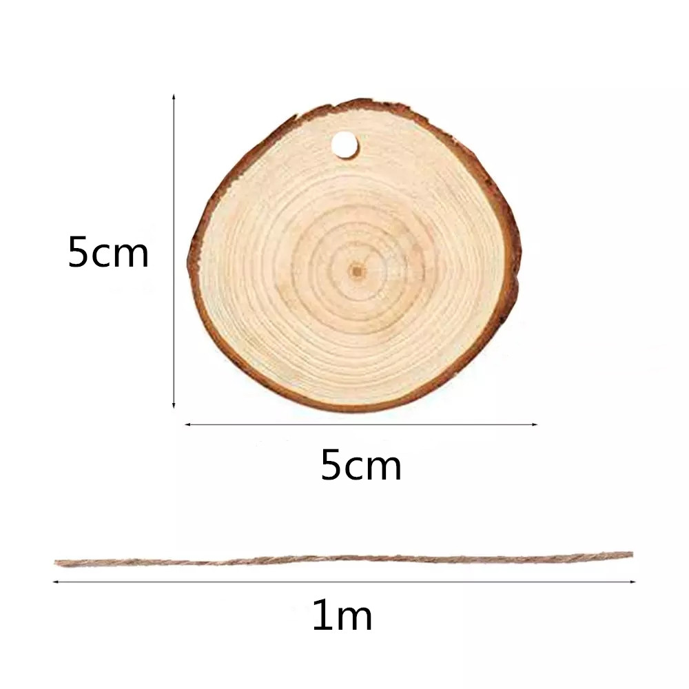 1 pack Blank Christmas Xmas Tree Wood Log Slices Discs Cutout Circle Wood Disks diy craft decorations Accessories art graffiti