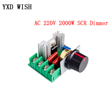 AC 220V 2000W SCR Motor Speed Controller Voltage Regulator Dimming Thermostat Electronic Motor Speed Regulator 220 V Dimmers