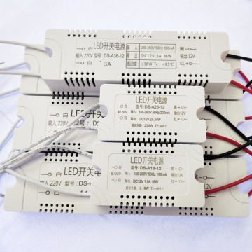 LED Lighting Transformers AC220V to DC12V 18W 36W 48W 72W High Quality LED Driver for LED Strip Lights 12V Power Supply Adapter.