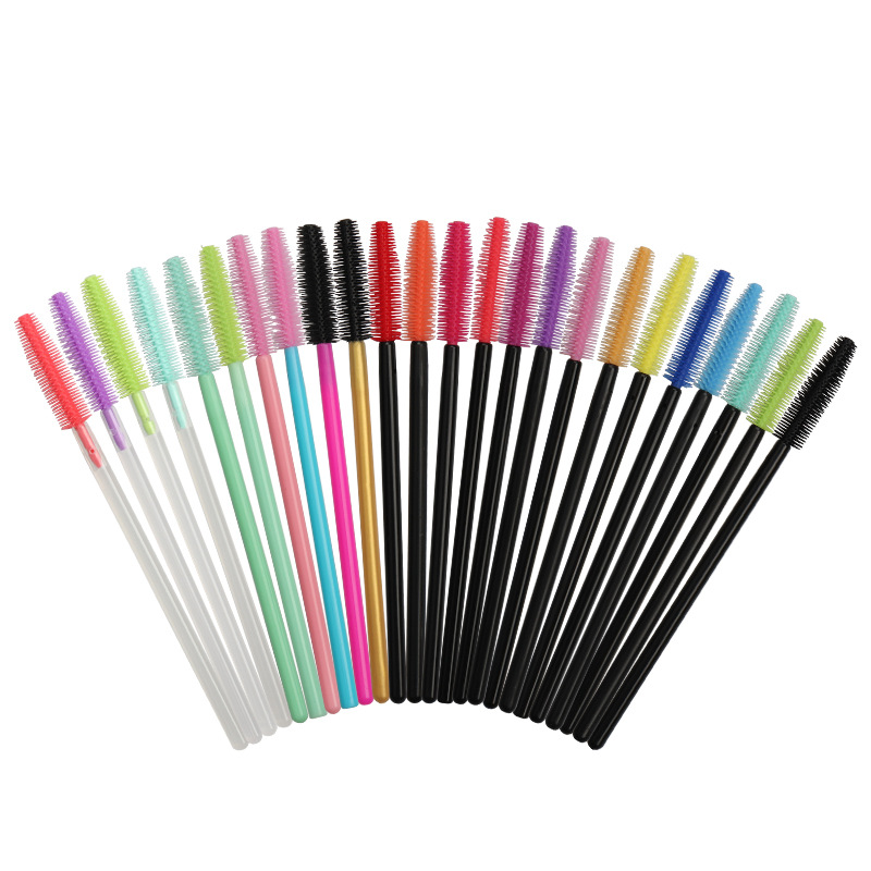 50pcs Silicone Eyelash Brushes Disposable Mascara Wands Applicator Eye Lashes Makeup for Women Cosmetic Brush Beauty Tools