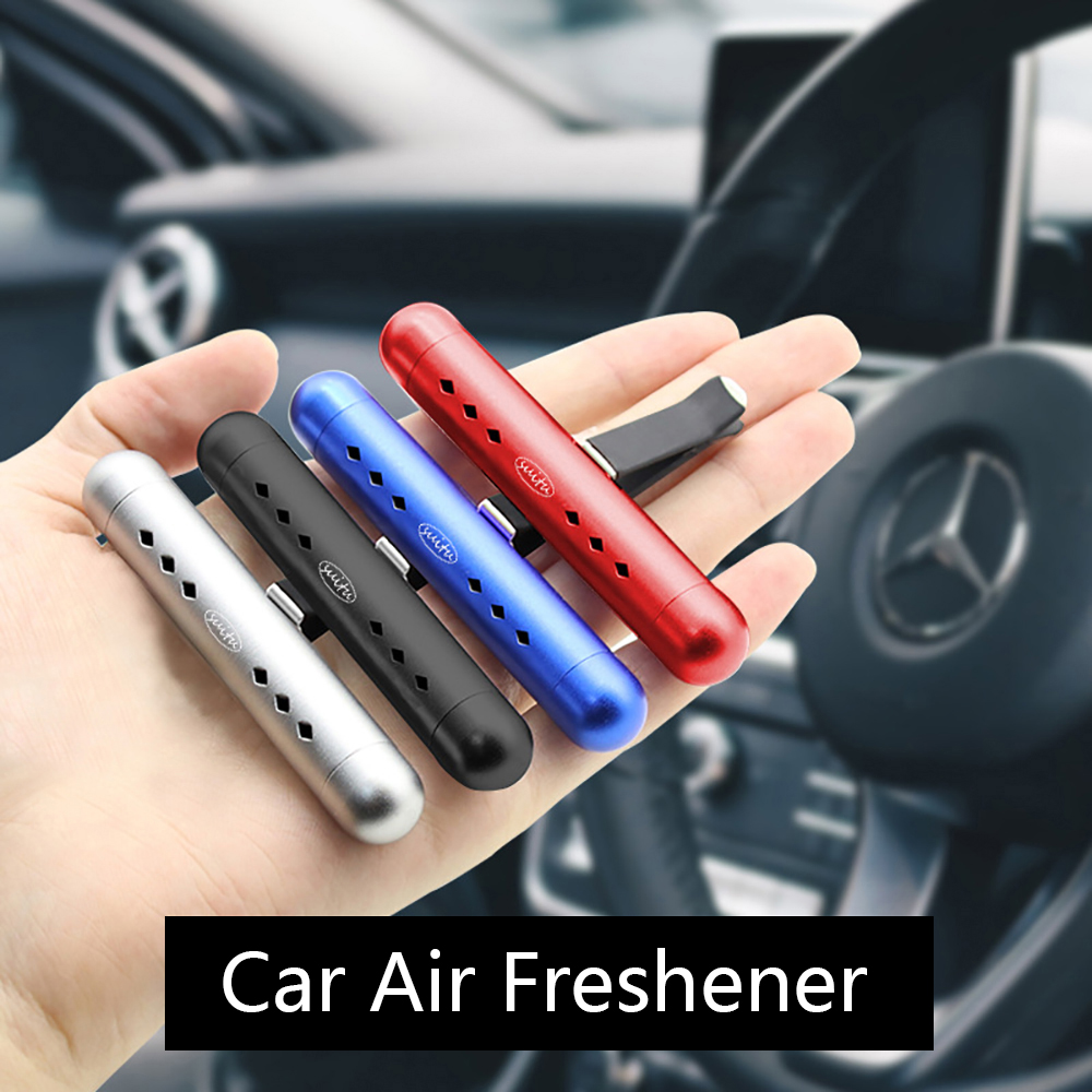 Car Perfume Clip Air Freshener Alloy Automotive Air Conditioning Outlet Vents Solid Balm Fragrance Aroma Diffuser Accessories