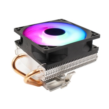 Silent CPU Cooler LGA/2011/115X/775 3 Pin PC Cooling Radiator 2 Copper Tubes 5 Colors LED Cooling Fan