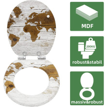 MDF Toilet Seat Soft Close in earth Patterns