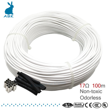 HRAG 100m low cost 24K 17ohm carbon fiber heating cable floor heating wire Non-toxic odorless high quality heating cable