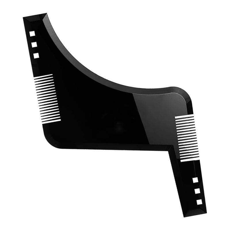 1Pc Men's beard care black mustache appearance molding hairdresser plastic modeling style template ruler combs