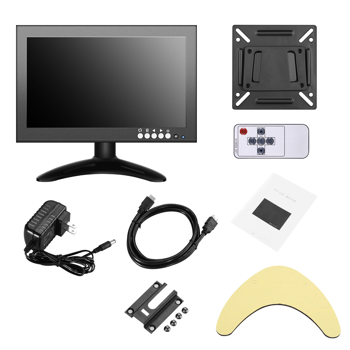 EYOYO EM08G 8 inch 1280*720 IPS HDMI Monitor Resolution Support VGA/AV/BNC/SPEAK Input for PC TV CCTV Camera Security Raspberry