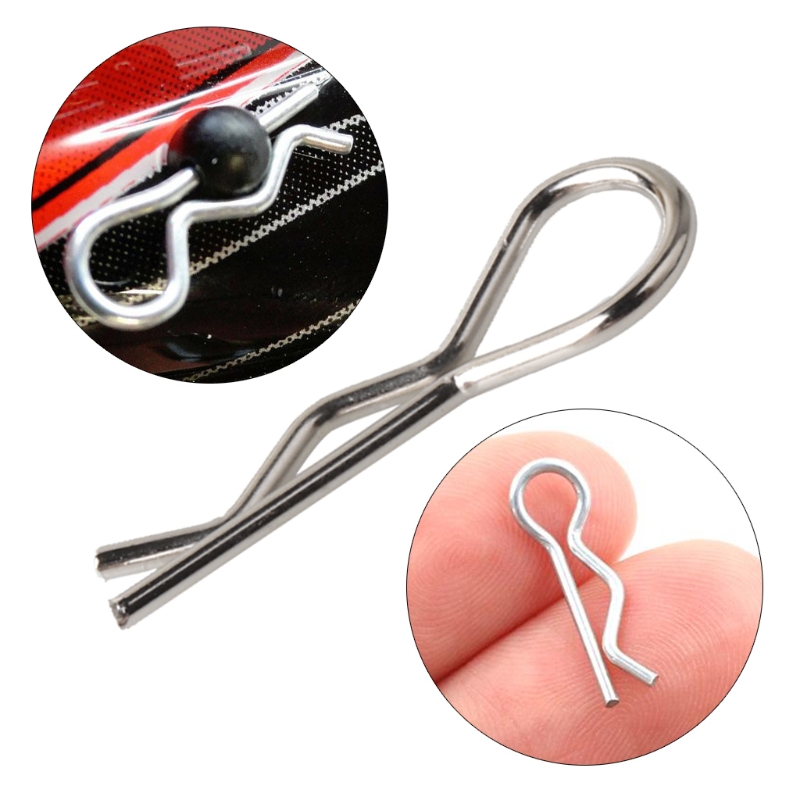 100pcs 1:10 Universal Scale Bend Body Clips Pins Buggy Shell RC Car Parts for Redcat HPI Himoto HSP Truck