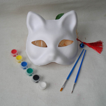 Fox Breeze Blank mask DIY Handmade Naruto Unpainted Blank White Sexy Women Party Masks Masquerade Mask Cat Cosplay Costume